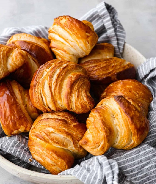 Croissants in a basket